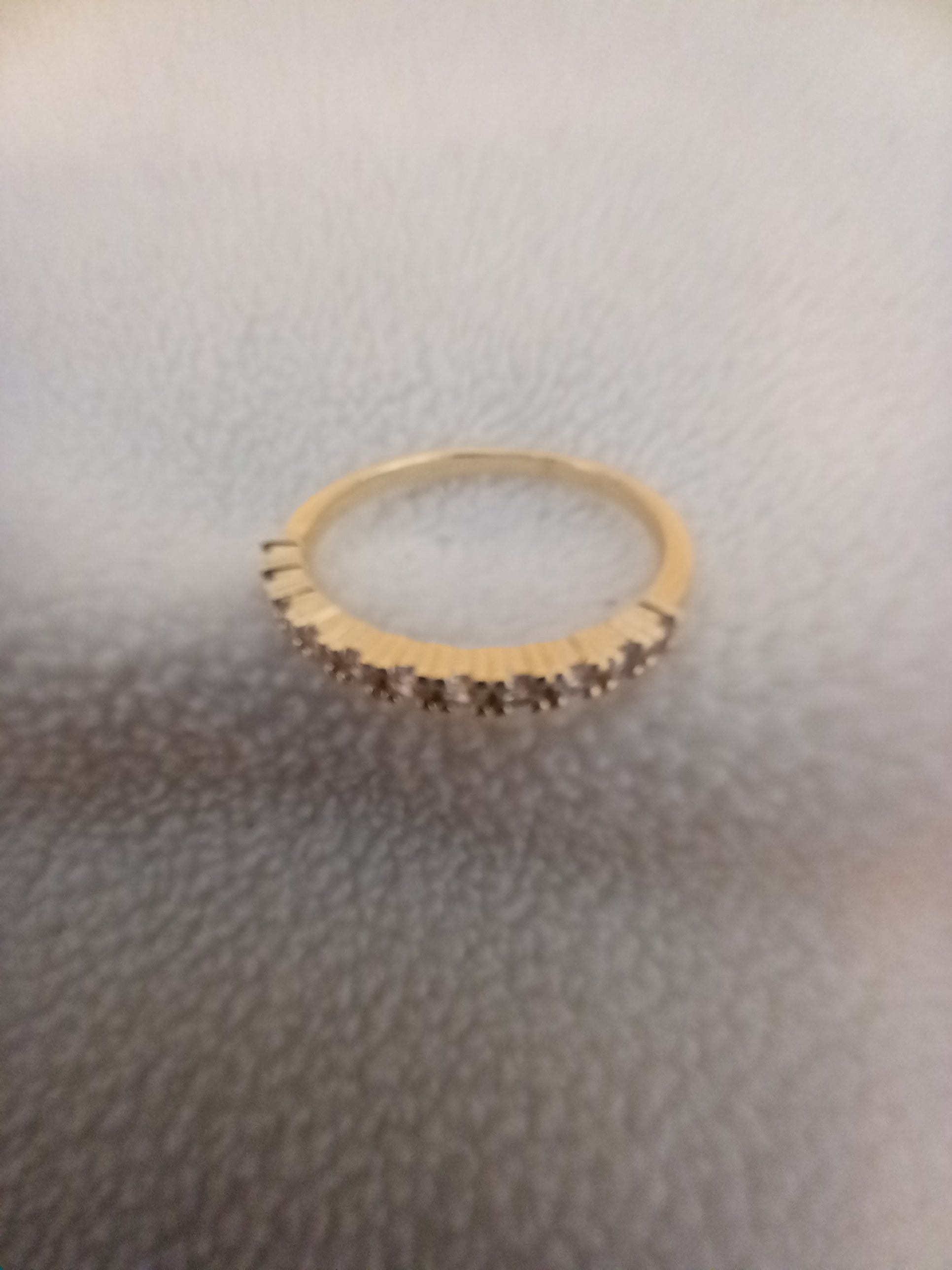 J 139  Gold Cubic Zirconia Ring Size 10