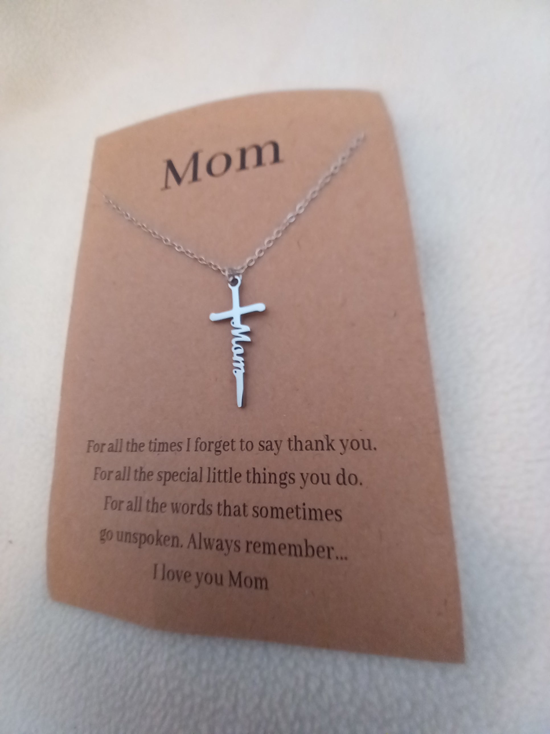 J 140 Silver Mom Necklace