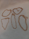 J 136  Set of 5 Gold Bracelets