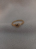 J 133  Gold Heart Ring - Size 8