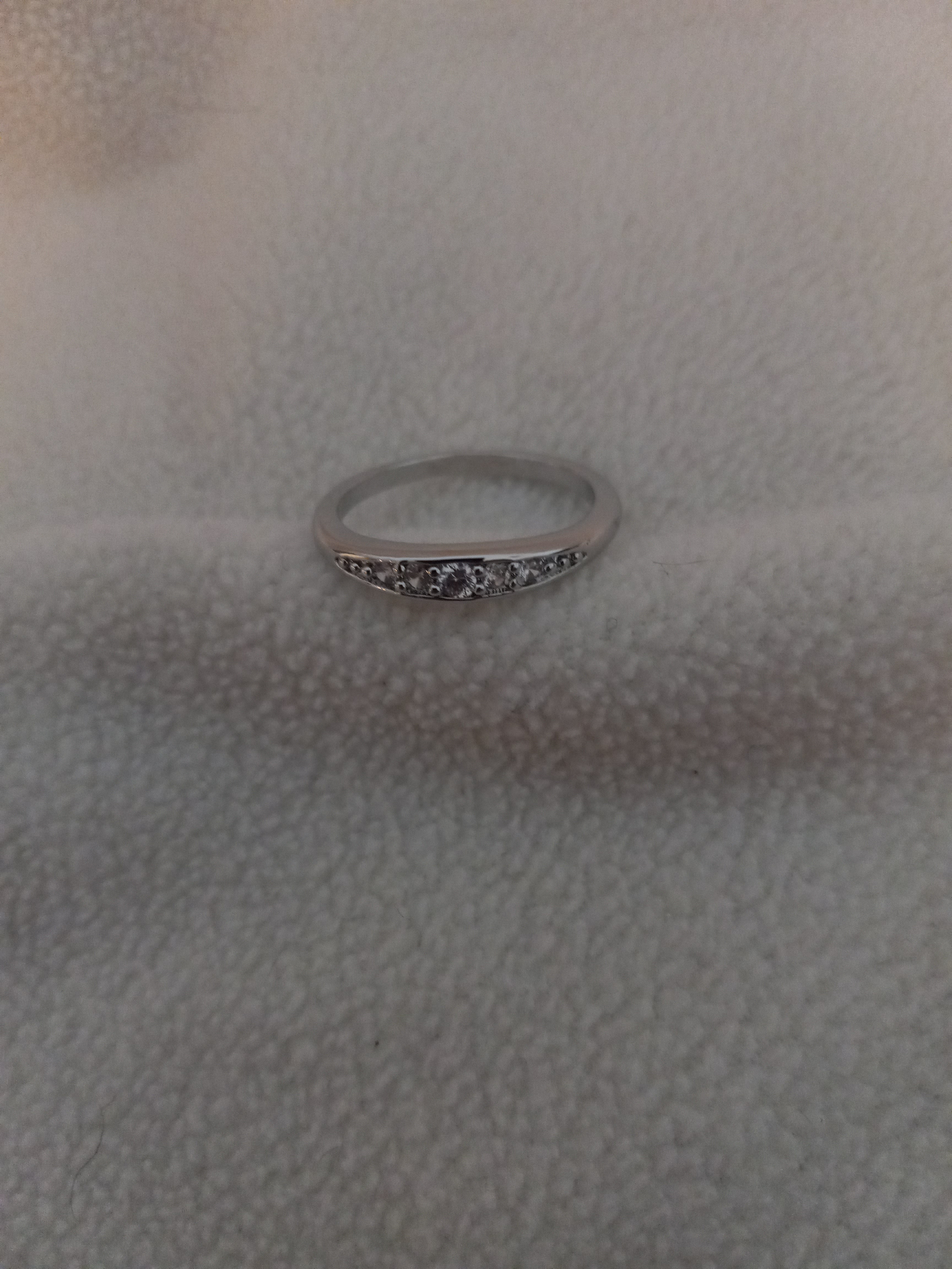 J 132  Silver Heart Ring - Size 7