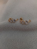 J 137  Silver and Cubic Zirconia Earrings