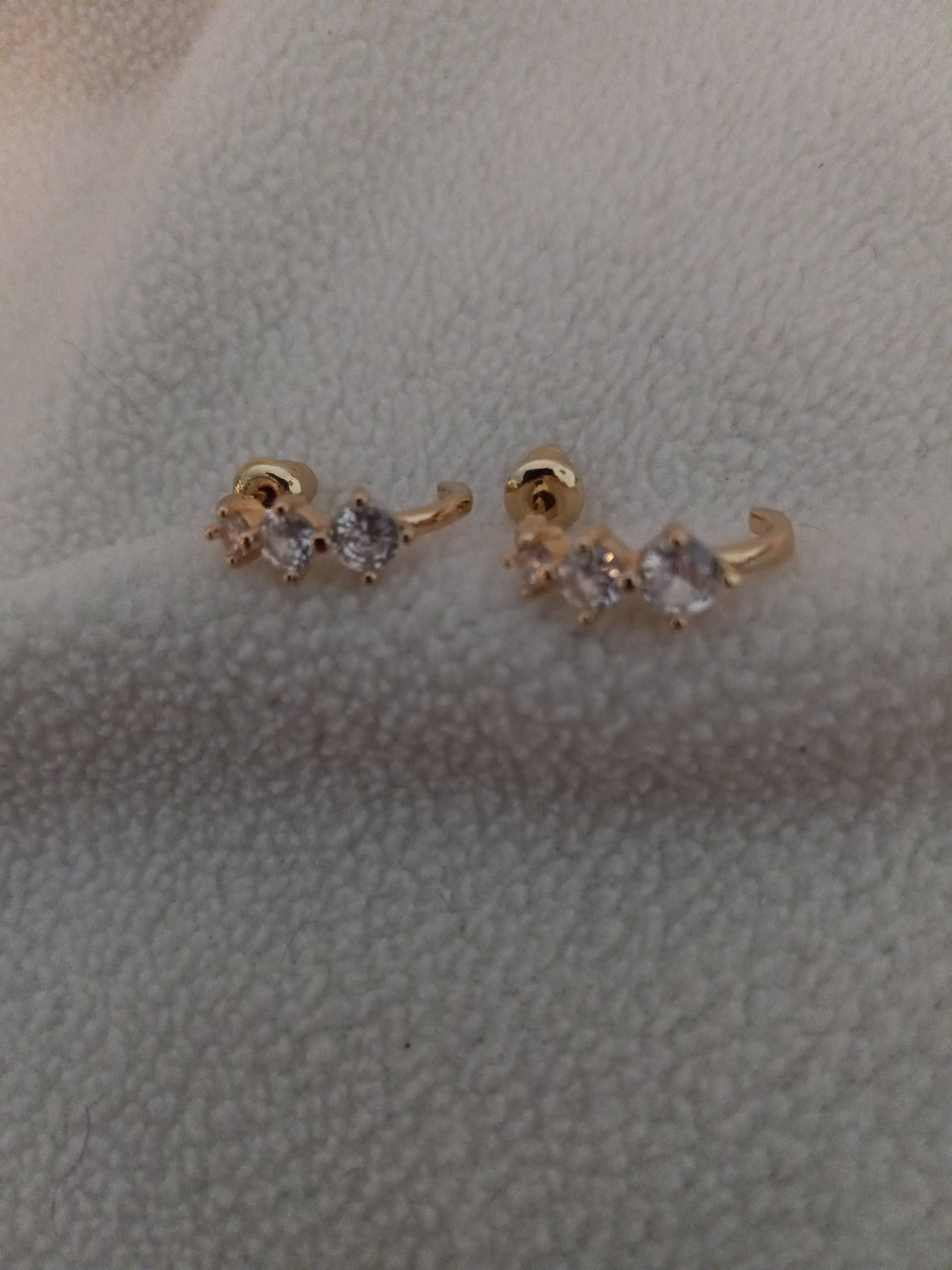 J 137  Silver and Cubic Zirconia Earrings