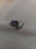 J 131  Silver Butterfly Ring - Size 9