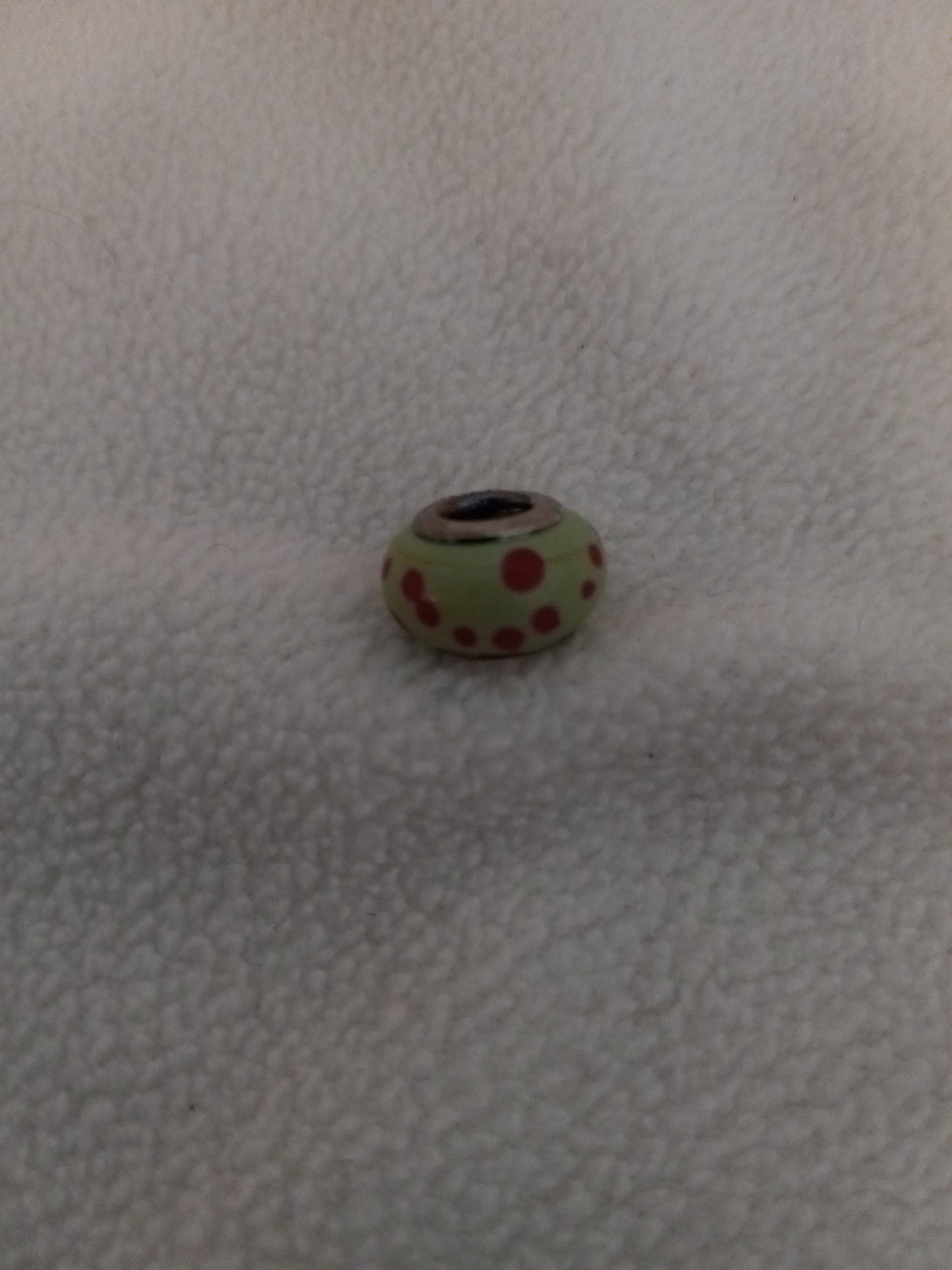 J 86  Silver and Murano Glass Focal Bead