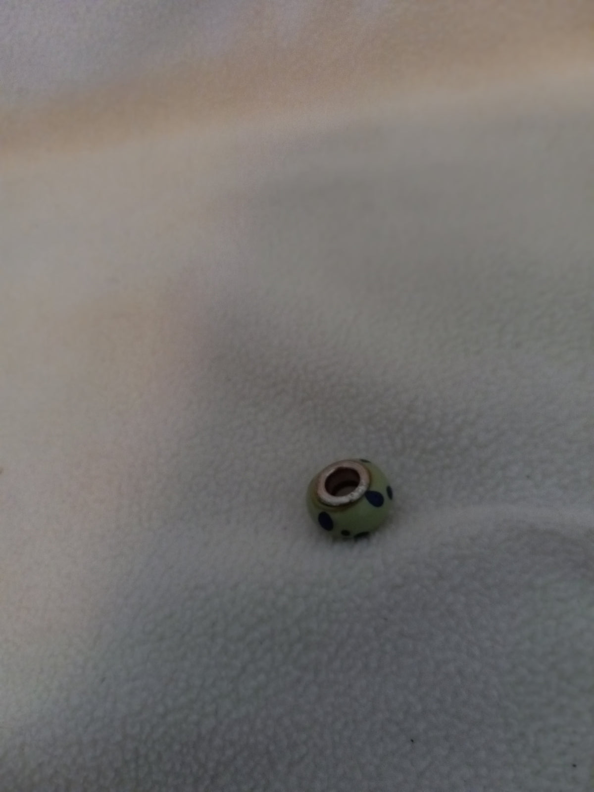 J 166  Silver Murano Glass Focal Bead