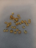 J 168  Lot of 50 Gold-Plated 6mm Bead Cups