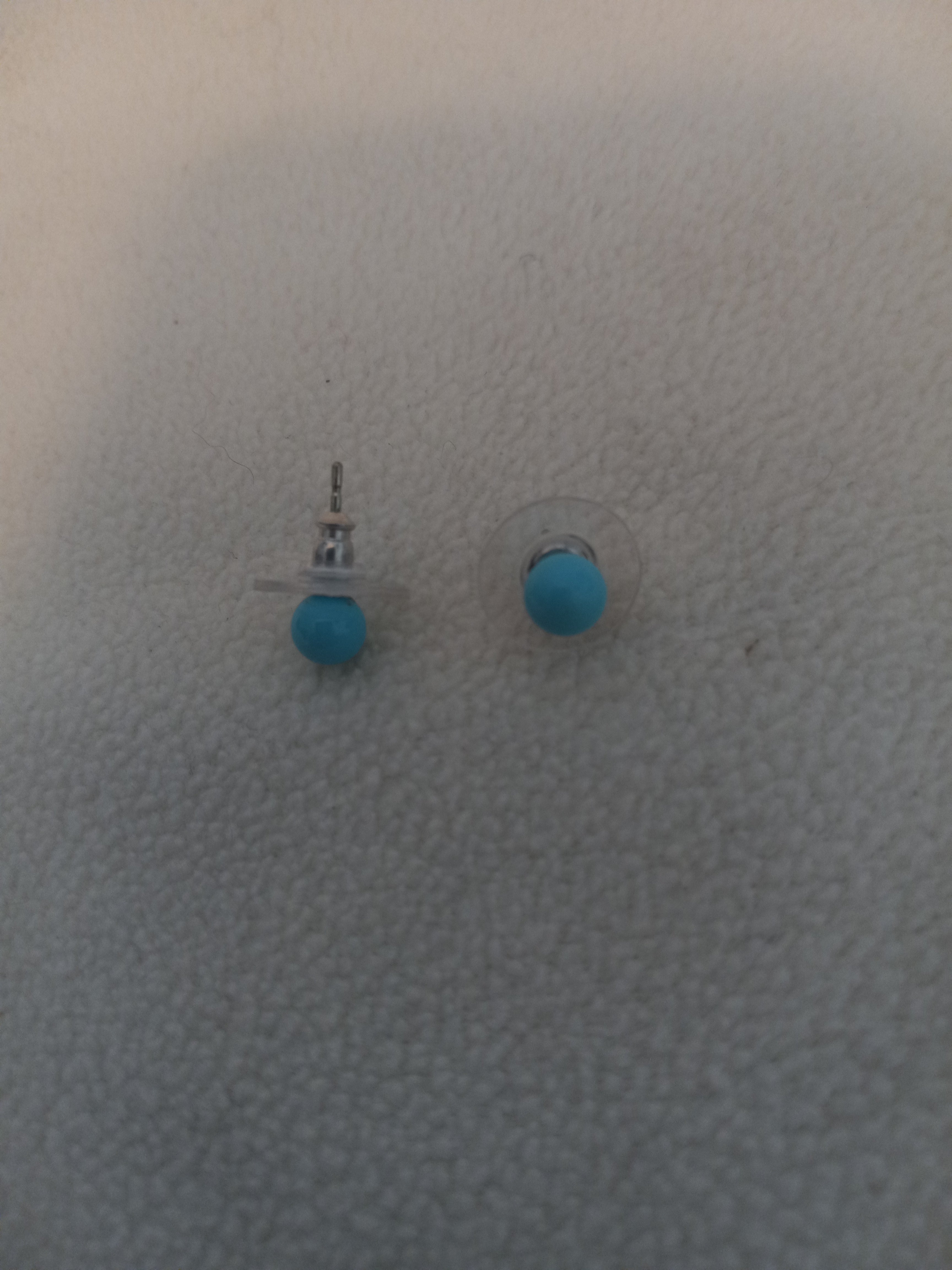 J 174  Light Blue Stud Earrings
