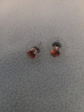 J 173  Stud Earrings with a Pink Stone