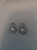 J 181  Silver and Crystal Earrings