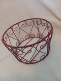 6 1/2 inch by 3 1/2 inch Red Wire Basket