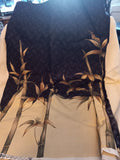 F 194  Black and Bamboo Dress Fabric