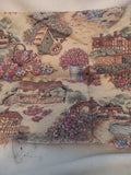 F 195  Cozy Cottages and Floral Fabric