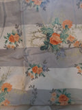 F 197  Cream Fabric with Pink Roses