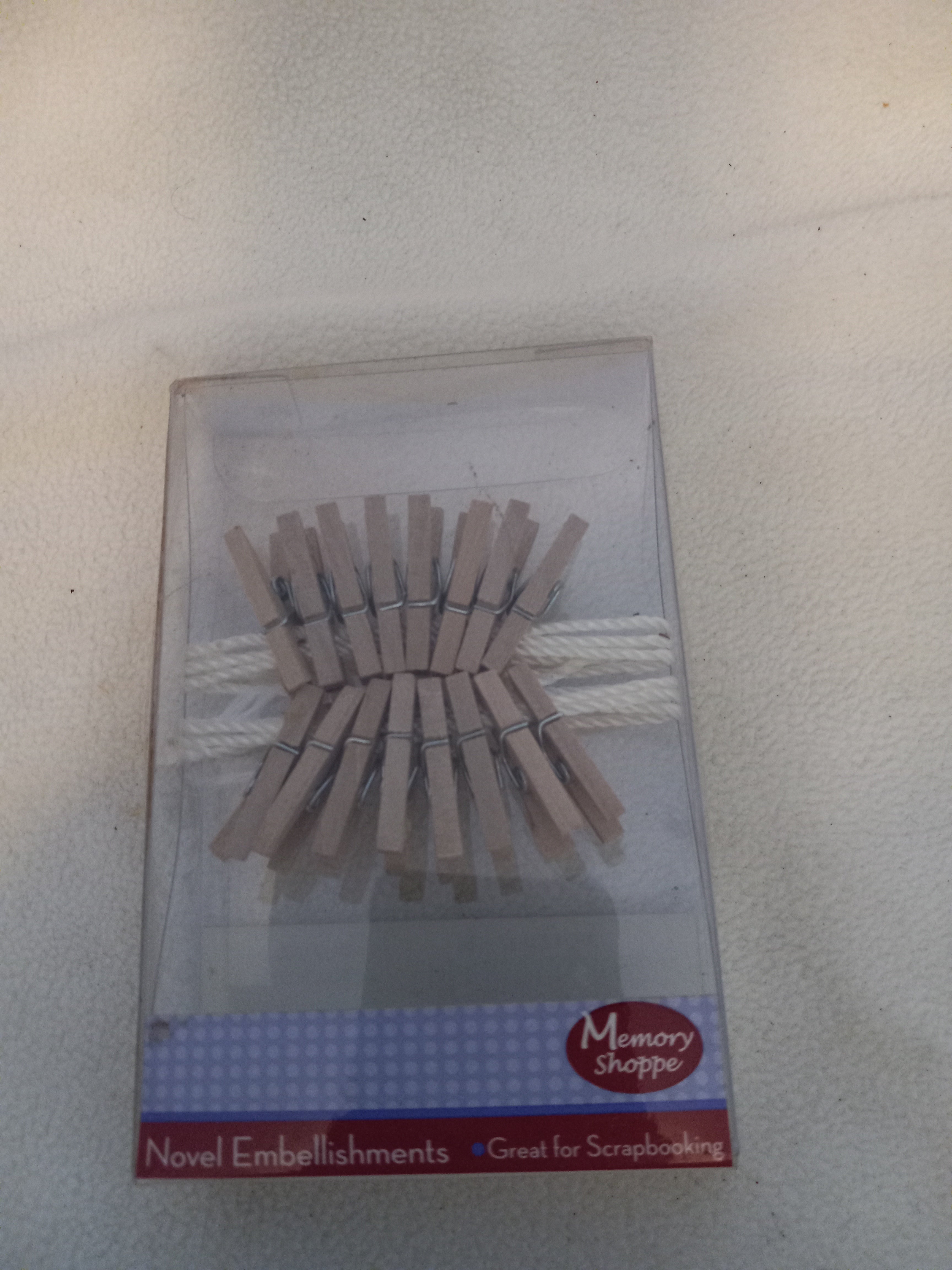 Memory Shoppe Clothes Line and Clothes Pins for Scrapbooking