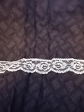 F 191  White 1 inch wide Lace