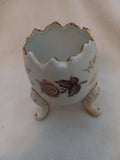 Napoware Tri-footed Hand Painted China Cracked Egg Vase / Planter