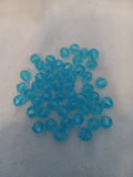Lot of 50 Blue 10mm Faceted Acrylic Beads