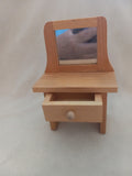 Dollhouse Desk / Vanity with Working Drawer 5 1/2 inches tall