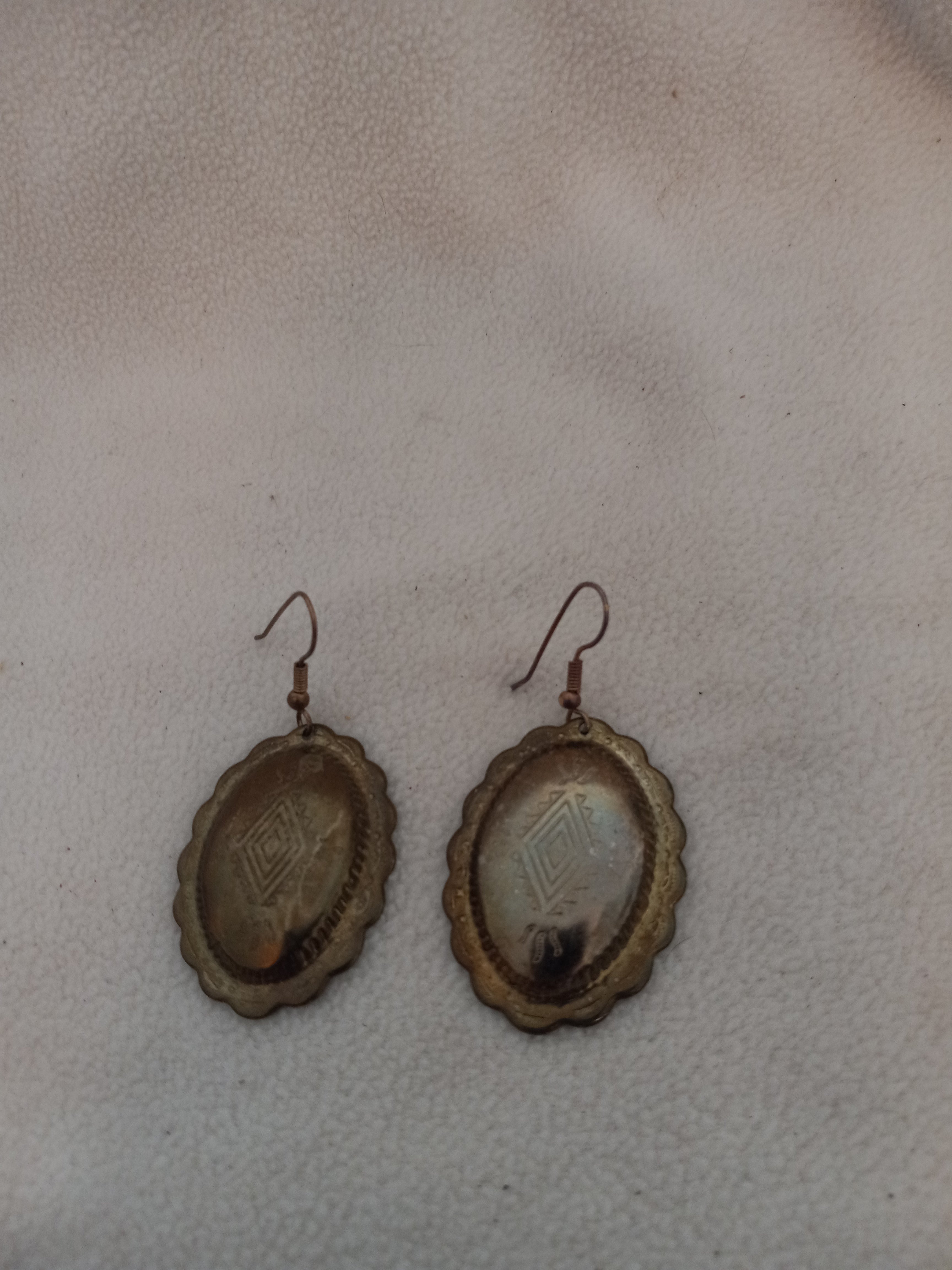 J 194  Brass Dangle Earrings