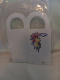 3 inch x 3 inch Treat Box -  Wedding Bells with Purple Ribbon