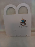 3 inch x 3 inch Treat Box - Baby Boy with Rocking Horse