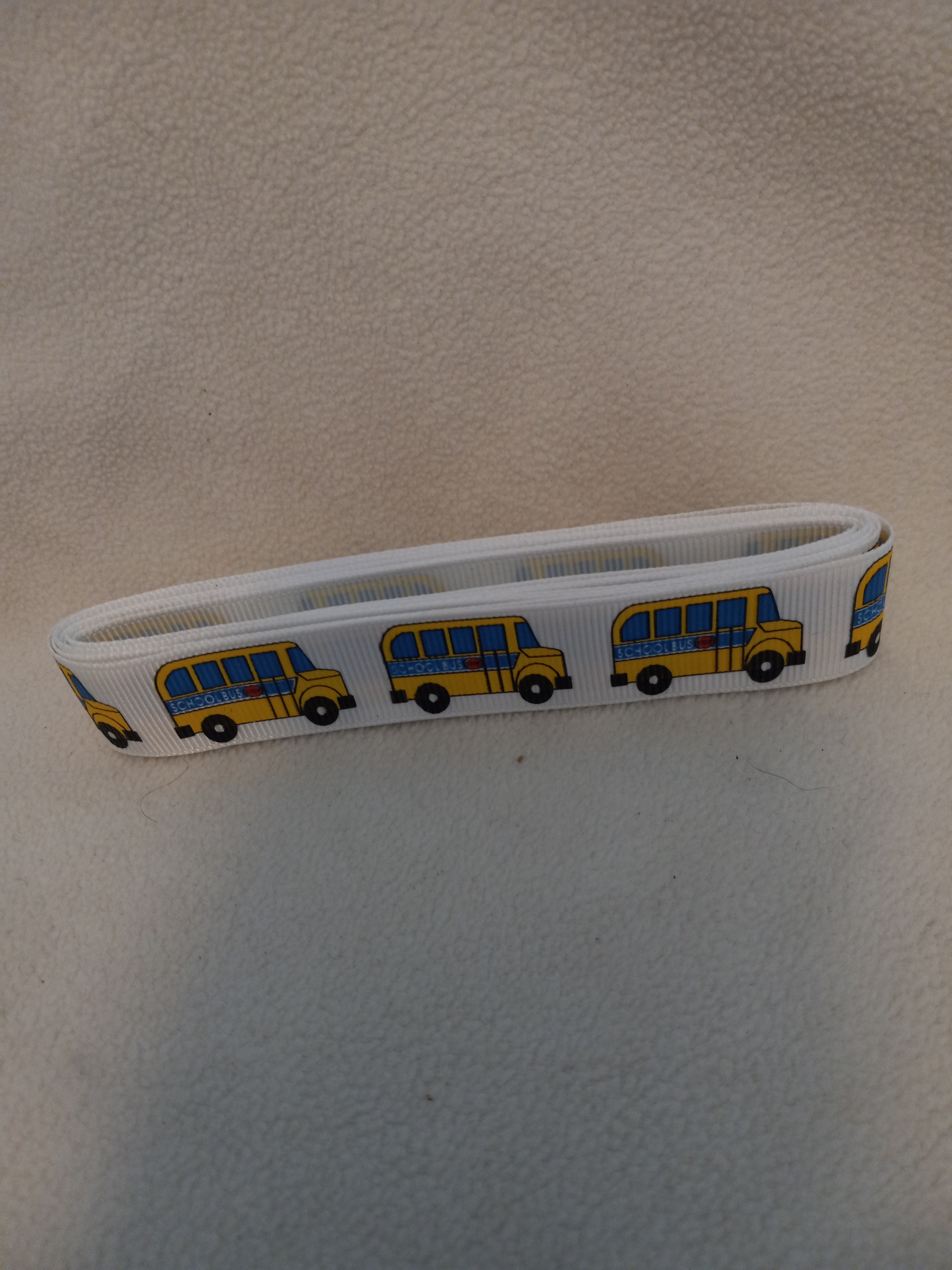 2 Yards White School Bus Ribbon