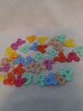 36 Mickey Mouse Ear Buttons 5/8 inch x 3/4 inch