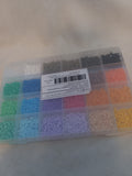 24 Colors of 2mm x 2mm Fusable Plastic Beads