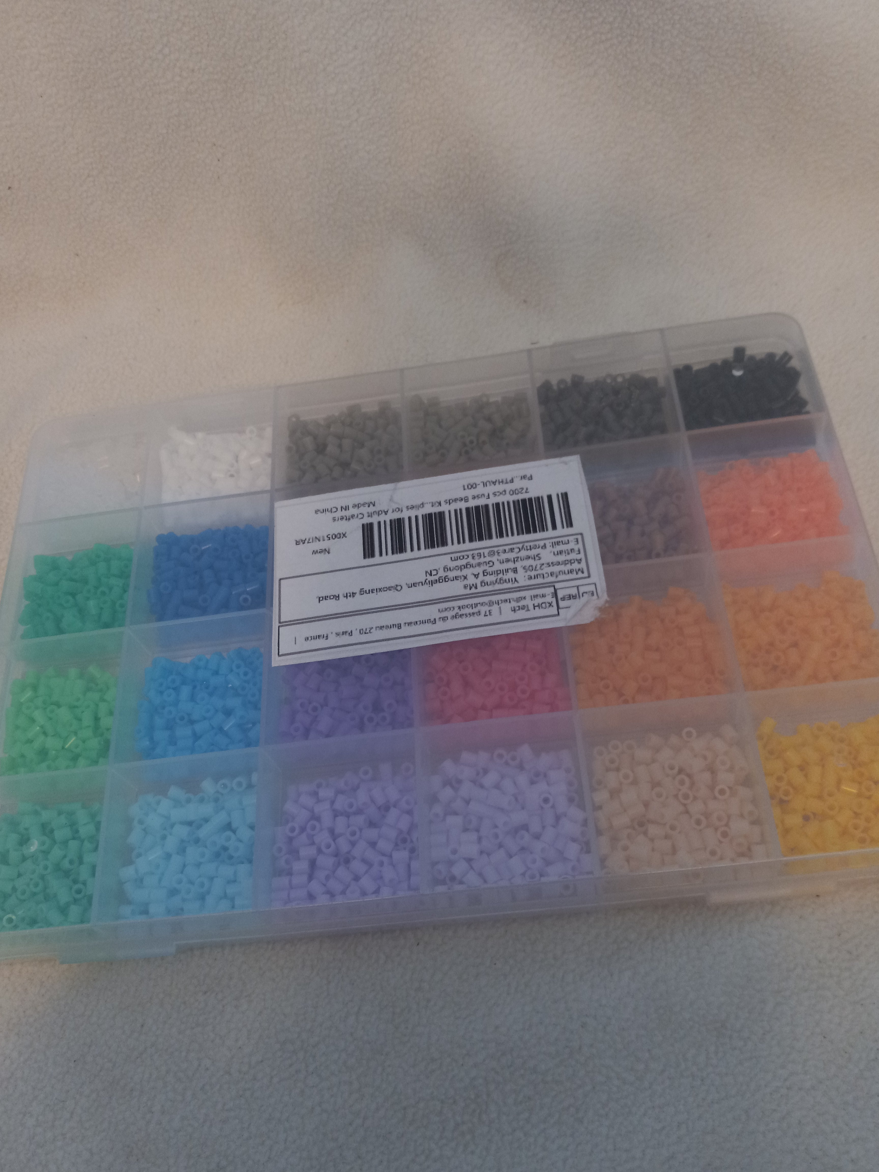 24 Colors of 2mm x 2mm Fusable Plastic Beads