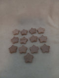 W 3  Lot of 13 Wooden 7/8 inch Stars