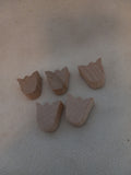 W 5  Lot of 5 Unfinished Wood Tulips