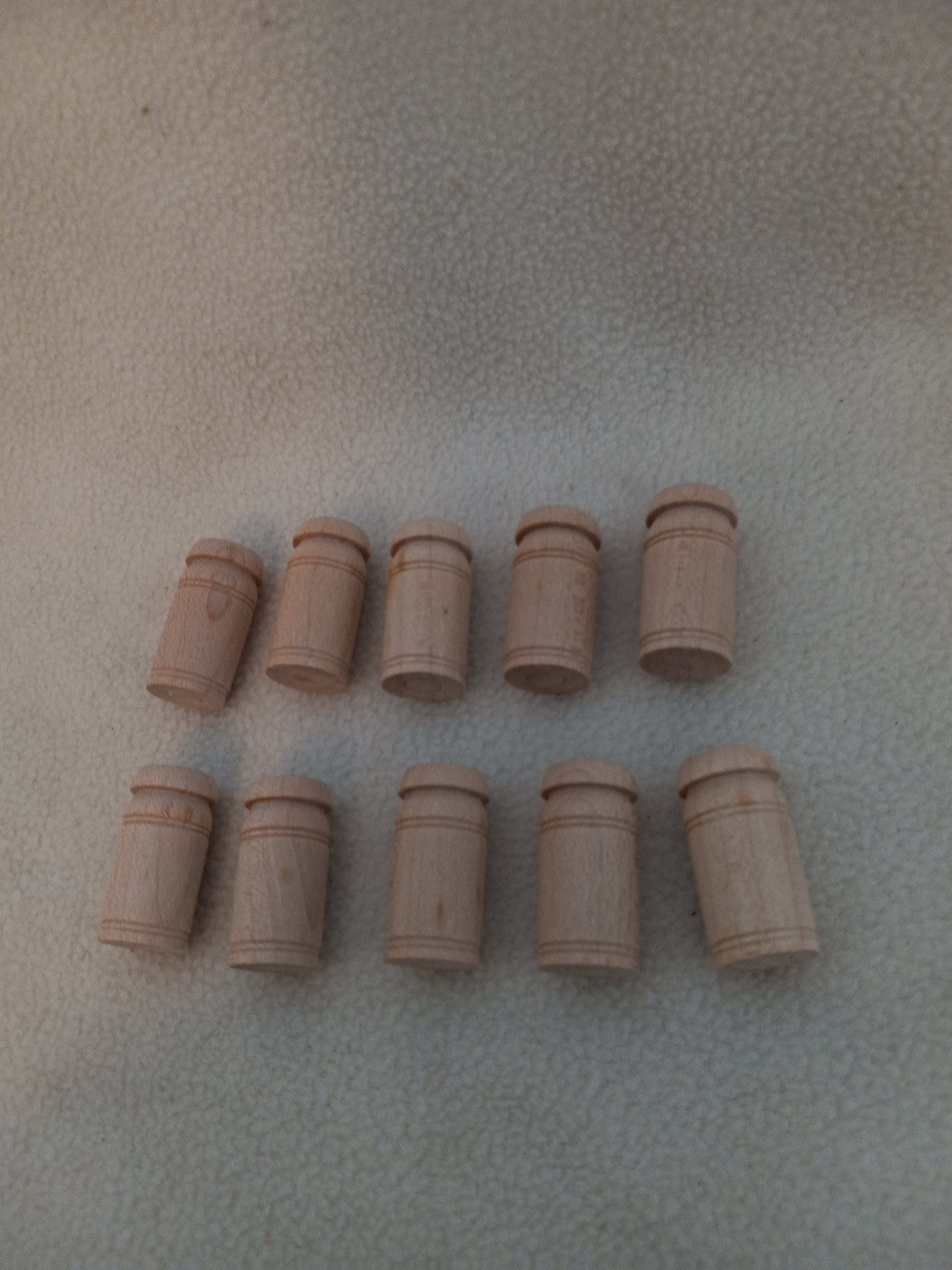 W 6  Unfinished 7/8 inch Wooden Milk Cans 10 cans
