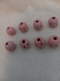 W 8  Lot of 8 (3/4 inch} Doll Face Wooden Beads