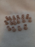 W 9  Lot of 18 unfinished 1/2 inch wood Spools