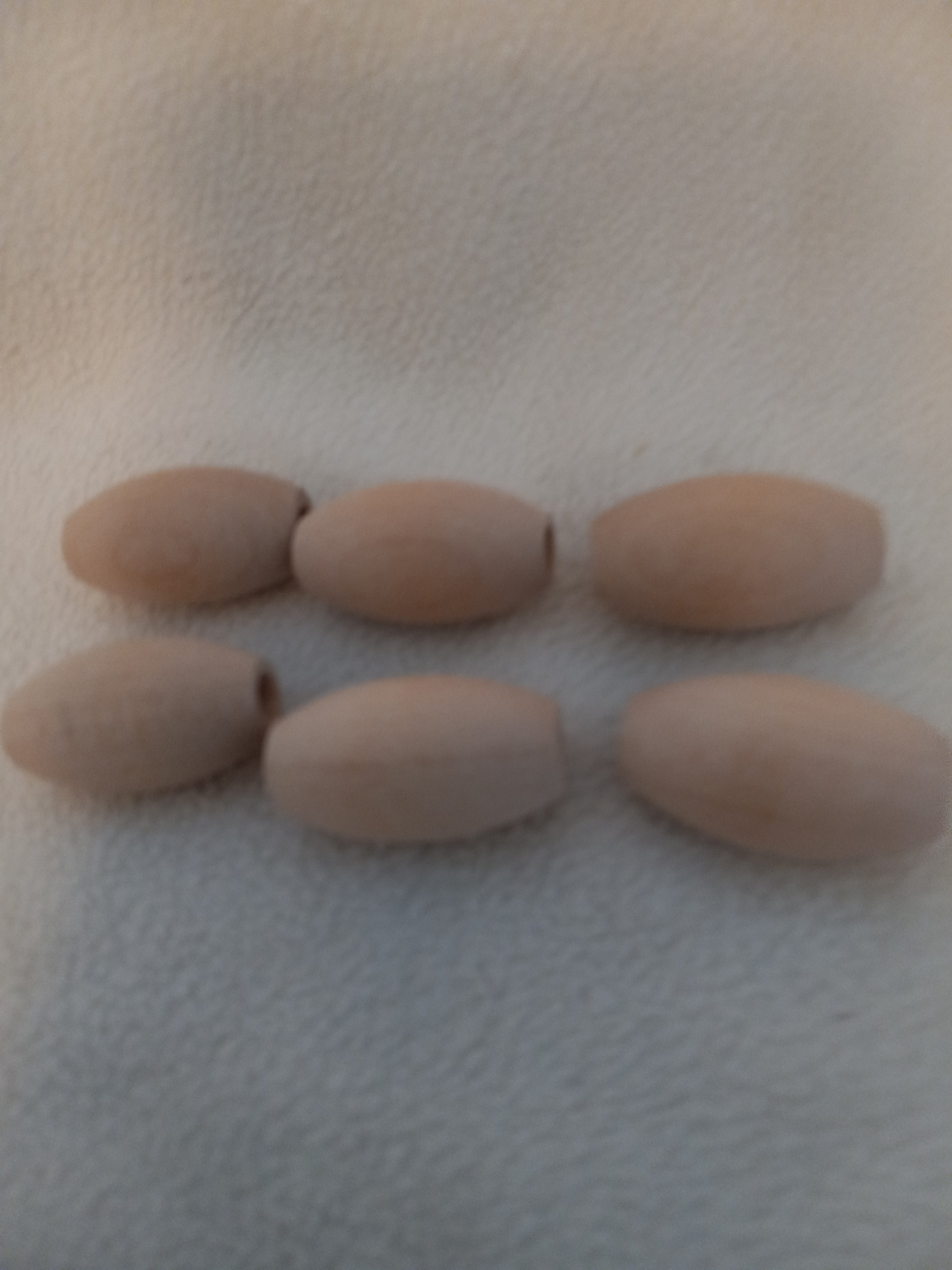 W 13  Unfinished Wood 1 inch Barrel Beads for Macrame