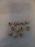 W 14  Round 1/2 inch Unfinished Wood Macrame Beads