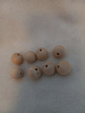 W 15  Round Wood Macrame Beads 3/4 inch