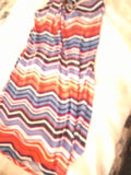 New Directions Striped Cotton Blend Dress - Size Small