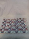 Sheet of 48 Assorted Santa Faces