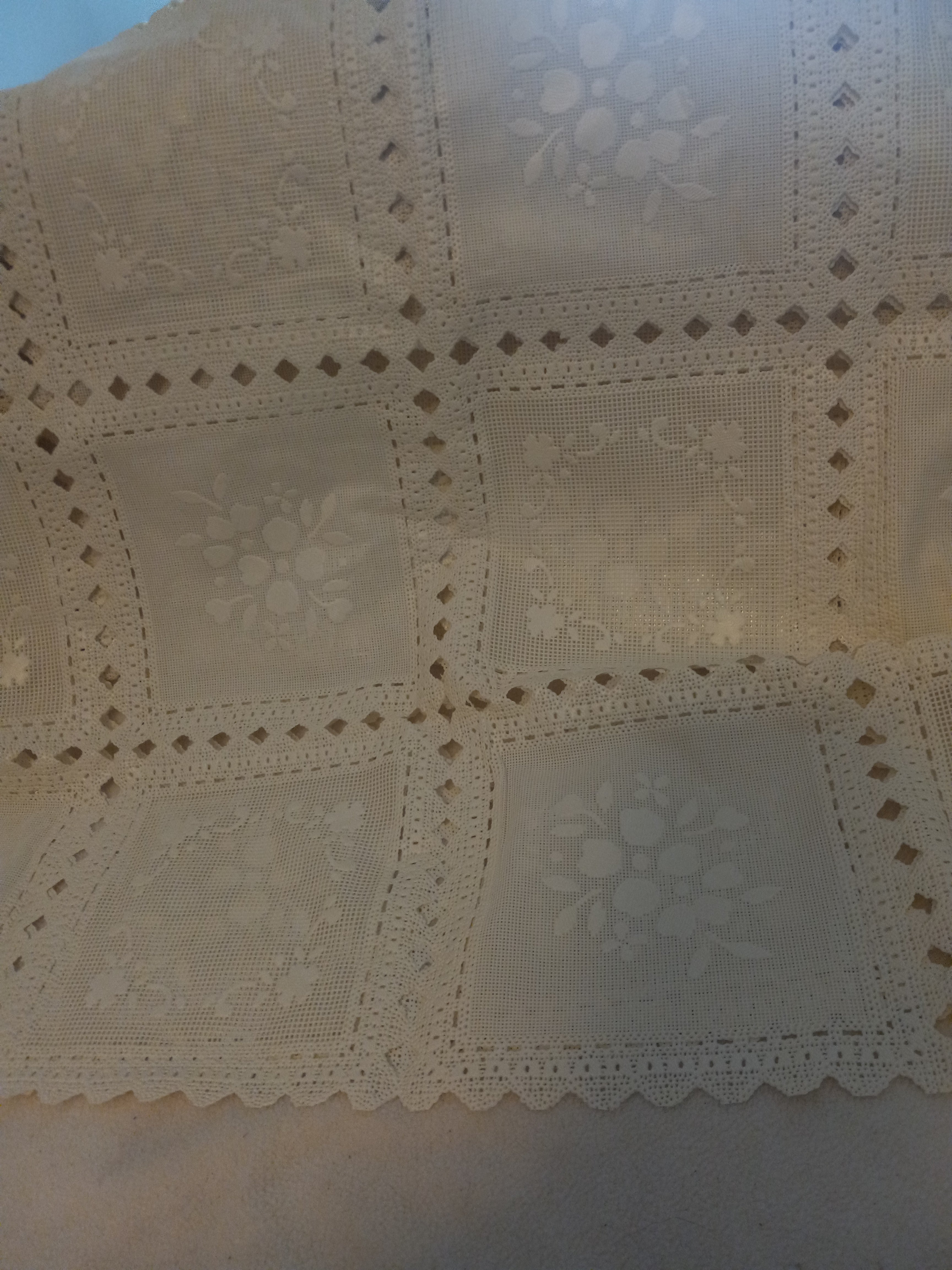 52.5 inches x 21 inches Cream Colored Plastic Table Runner