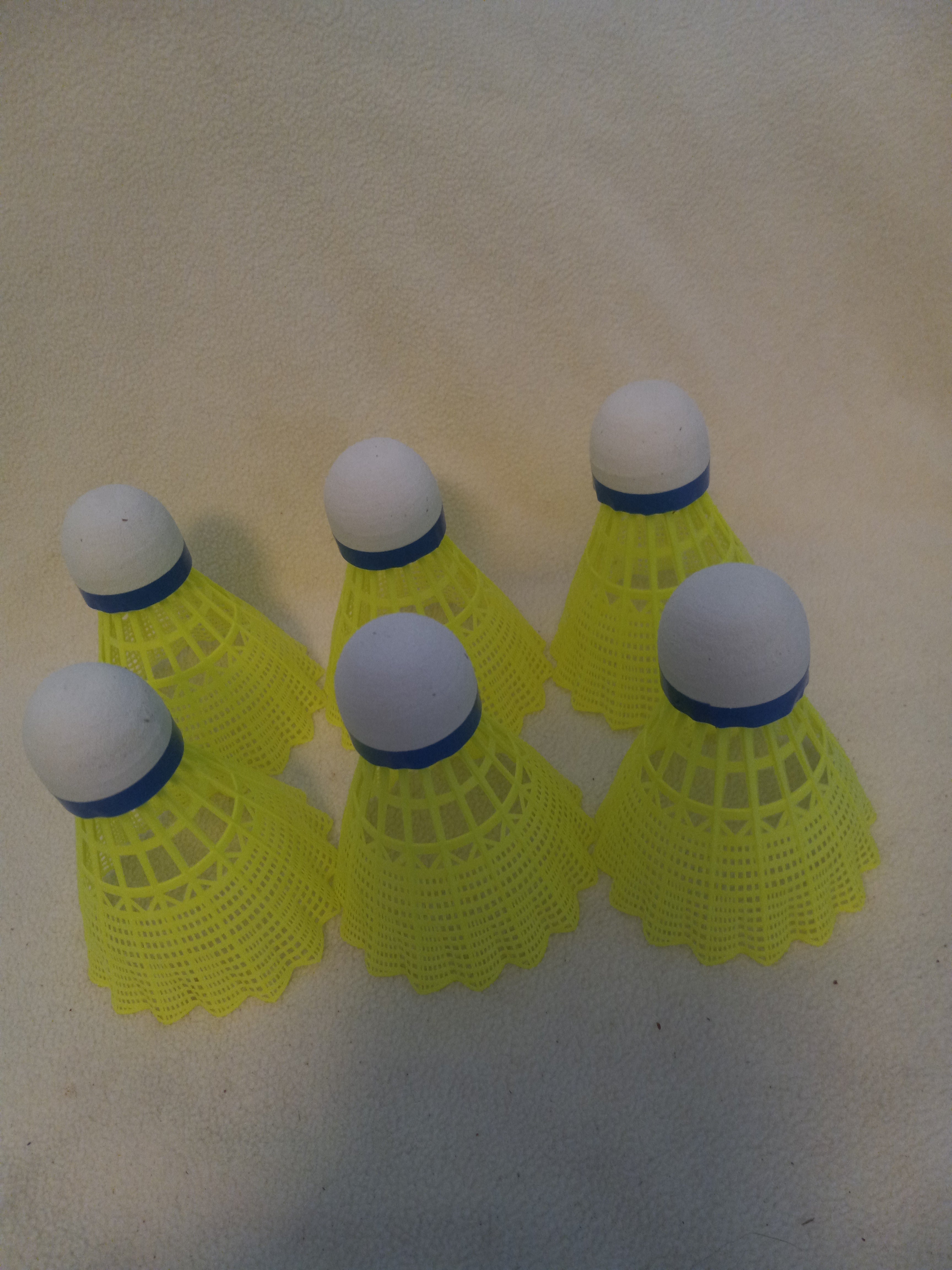 Lot of 6 Shuttlecocks for Badminton