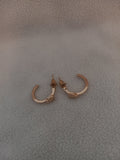 J 205 Gold  5/8 inch Hoop Earrings with a Heart