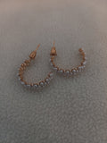 J 218  Gold Earrings With Imitation Pearls