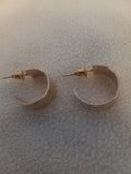J 204  Gold Wide Hoop Earrings
