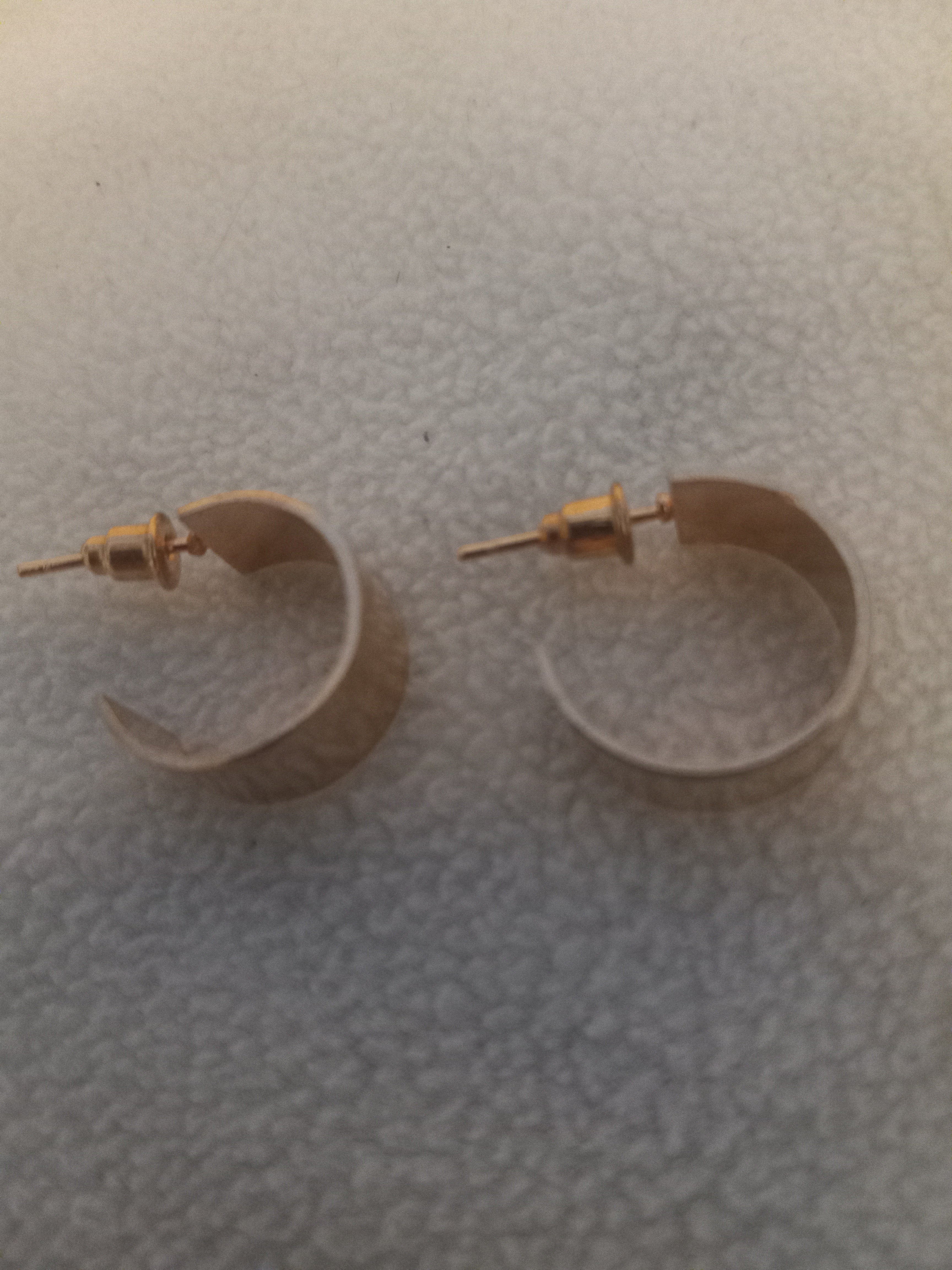 J 204  Gold Wide Hoop Earrings