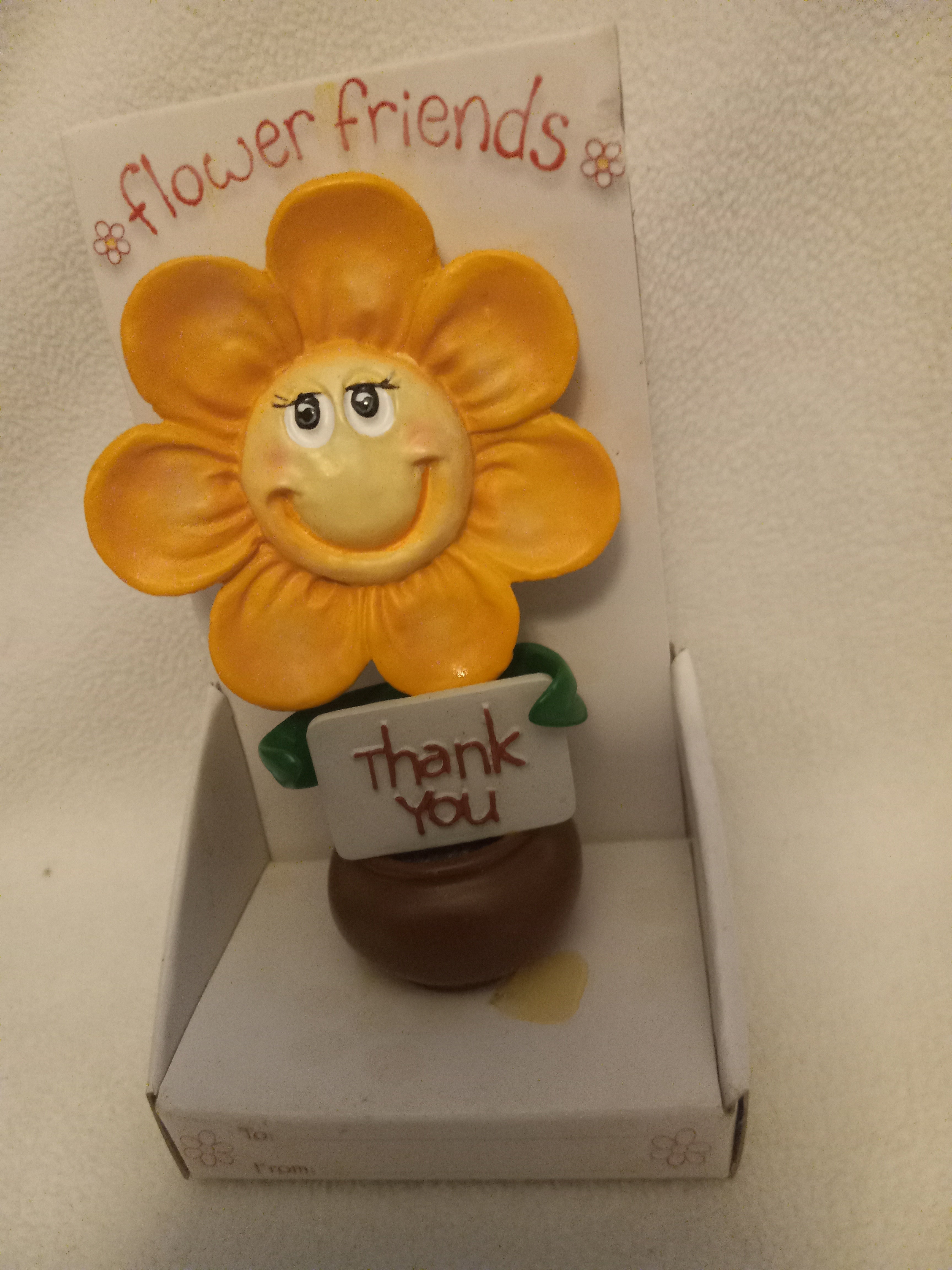 New Flower Friends 3 1/2 inch Statuette - Thank You