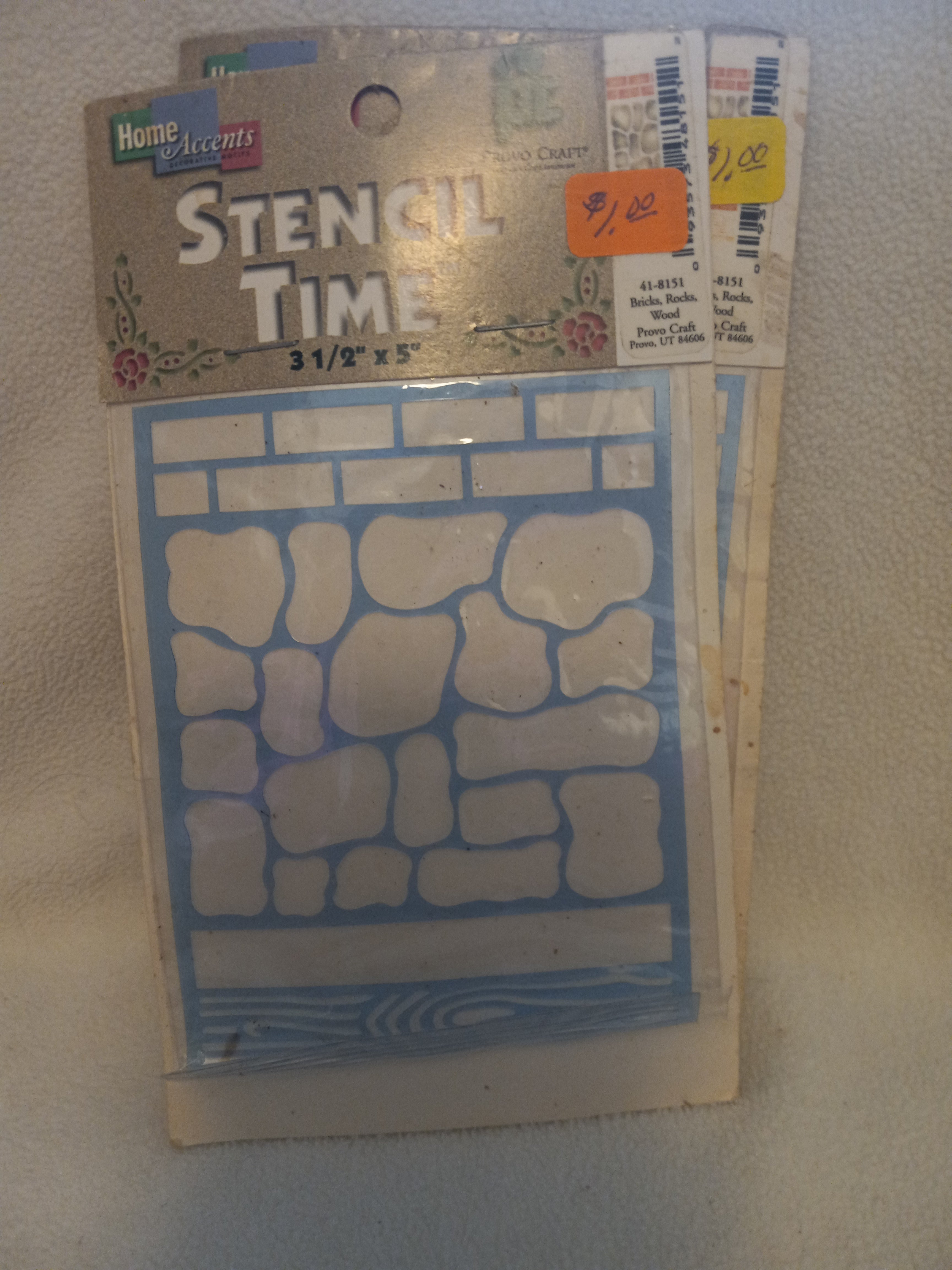 Provo Craft Home Accents Stencil Time - Brick, Rock, Wood