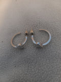 J 216  Silver Earrings with a Heart