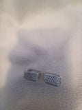 J 241  Beautiful Silver Earrings Covered in Tiny Cubic Zirconia